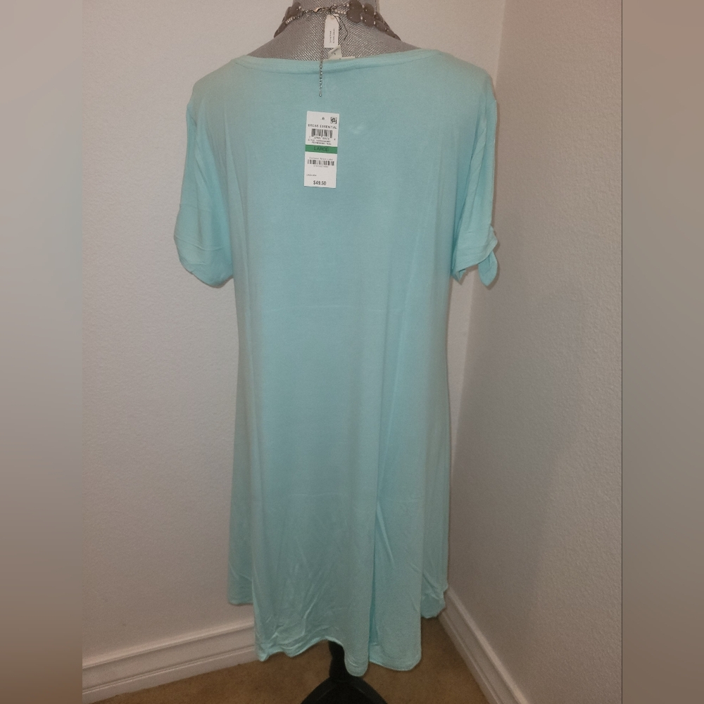 Style & Co. Soft Teal Shift Dress w/ Pockets - Picture 6 of 6